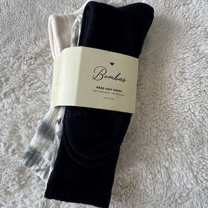 Bombas Ragg Calf Socks - Black, Gray, Cream - 3-Pack